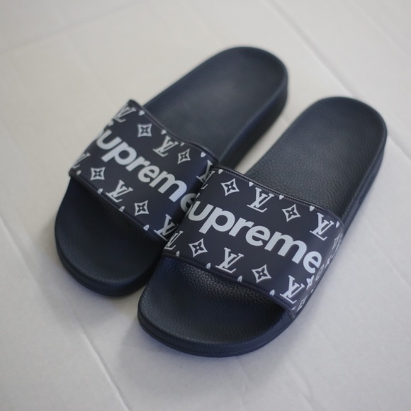 black supreme slides